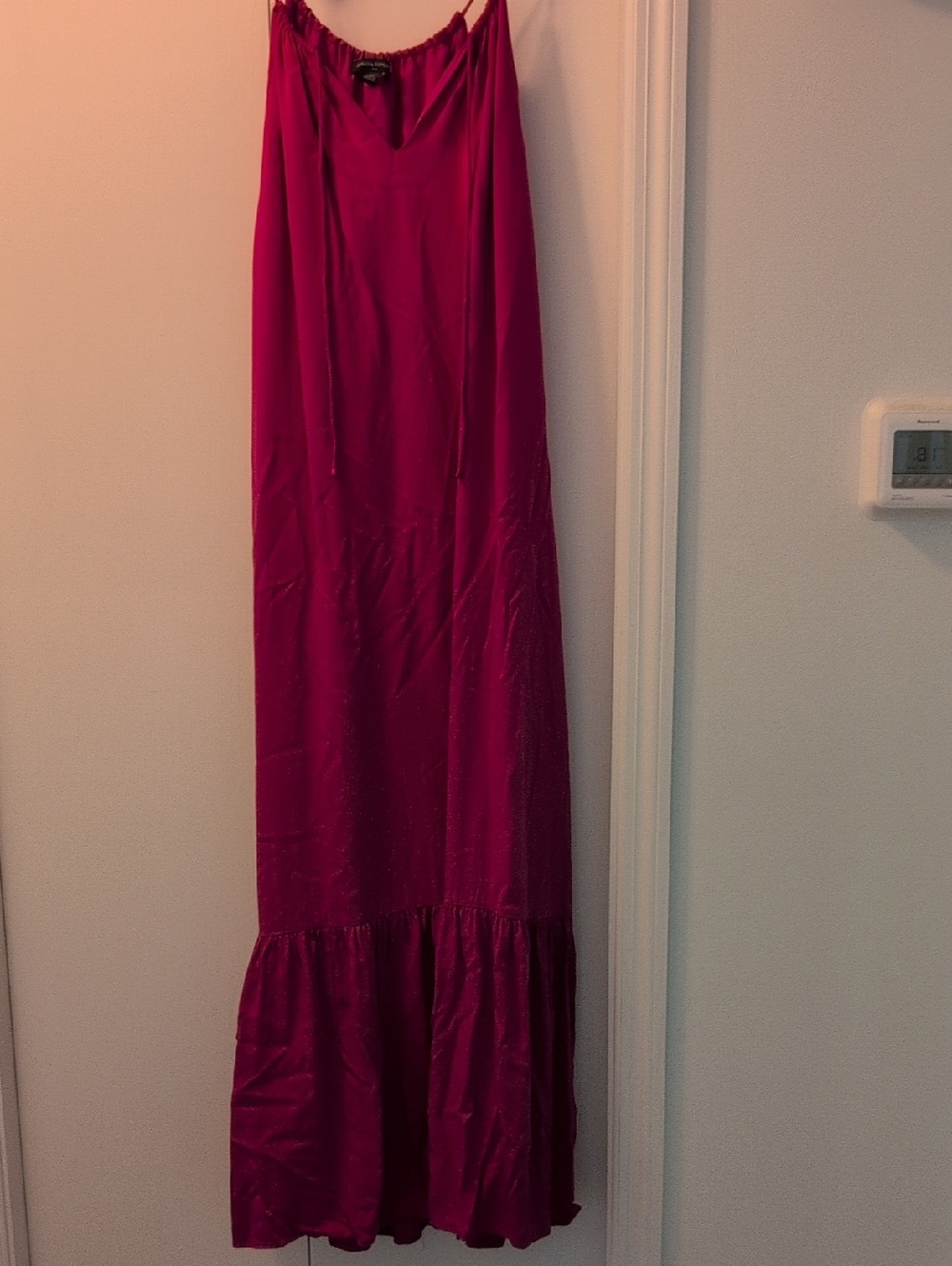ATTN: Tall Girls! Banana Republic Fuchsia Maxi Dress with Ruffle Hem